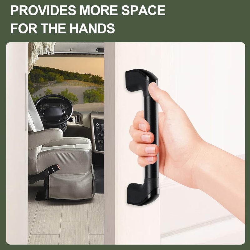 ESUDNT RV Grab Handle, Aluminum Automotive Entry Door Assist Bar for Camper, Trailer, Truck, Cargo Trailer, Boat (2 Pack,Black) - Image 4